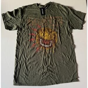 NWT Hot Topic Blink 182 Smiley Army Green Tee